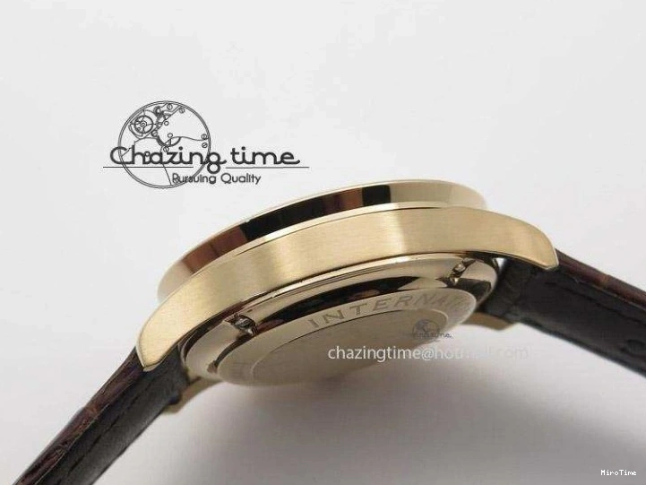 MIROTIME 0110 Original Portuguese 40mm Chrono RG Gray Dial Sliver Subdial on Leather Strap A 7392